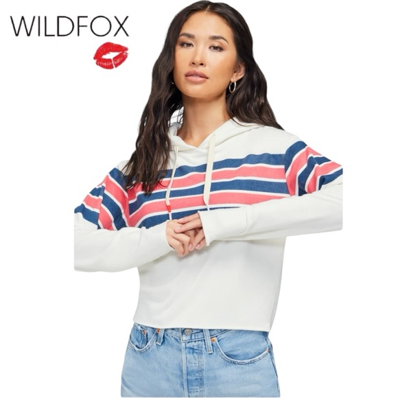 NWT Wildfox Nautical Stripes Ivy Hoodie - Picture 2 of 5